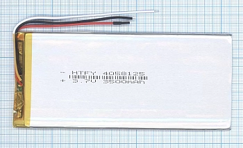 Аккумуляторная батарея Li-Pol (4x58x125мм), 3pin, 3.7В, 3500мАч
